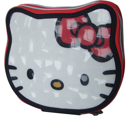 Il gatto adorabile ha modellato due ragazze Zippered dell'astuccio per le matite che riempiono le matite di colore